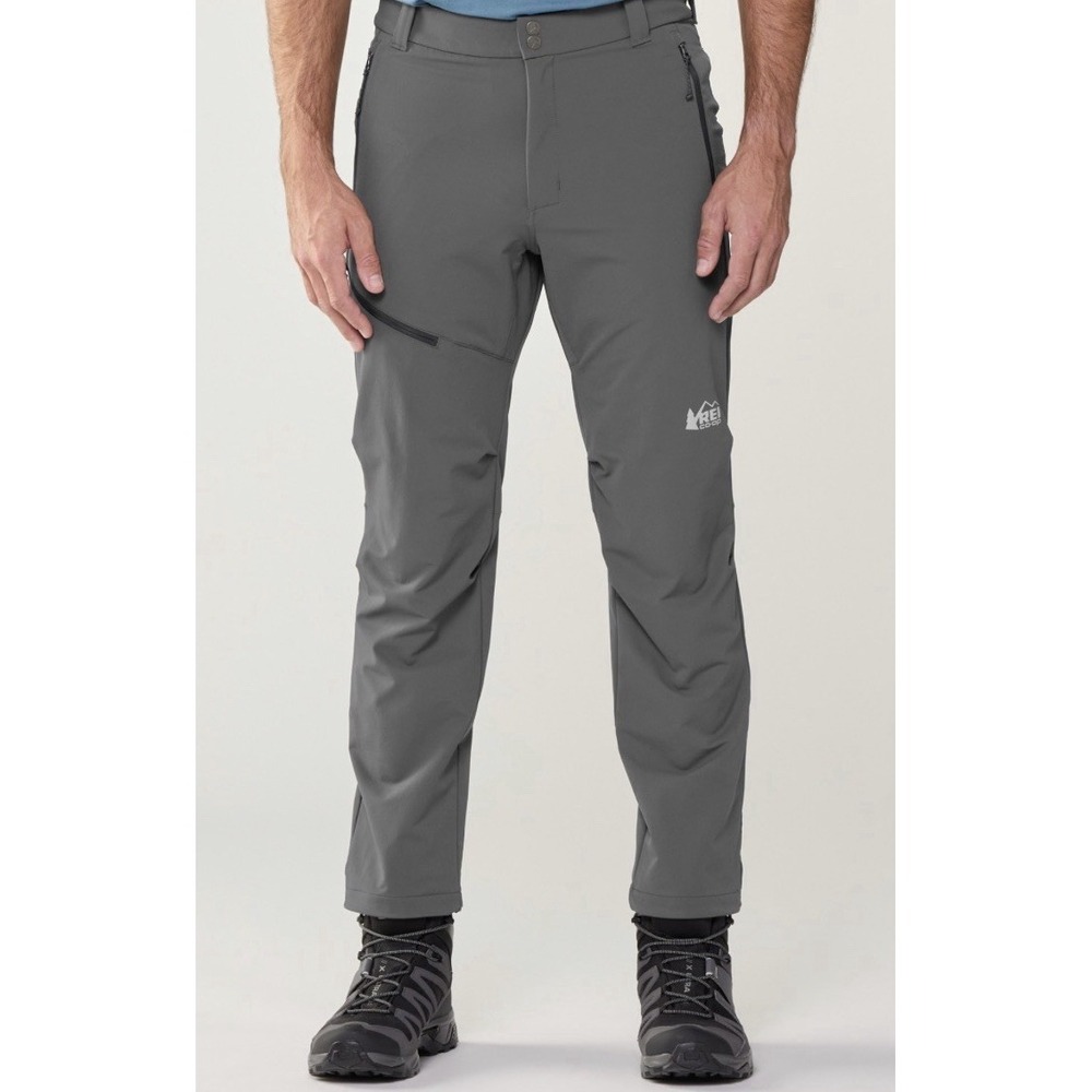 REI Co-op Activator Pant Mens 36x30 Gray Soft Shell Stretch Hiking NWT Gorpcore